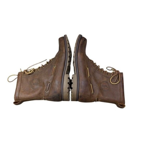 Polo Ralph Lauren Whitsand Duck Boots Mens Size US 11.5 D Brown Leather Lace Up - Picture 5 of 12